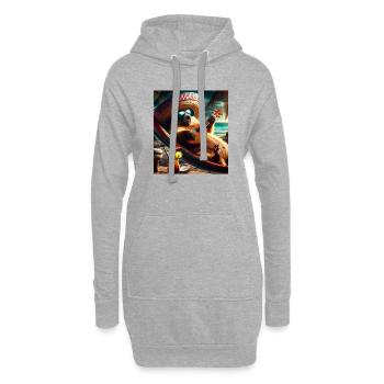 Marmotte Sombrero - Sweat-shirt à capuche long Femme - gris chiné - Devant