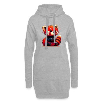 Kleiner Panda - Hoodie-Kleid - Grau meliert - Vorne