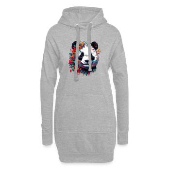 Panda - Hoodie-Kleid - Grau meliert - Vorne