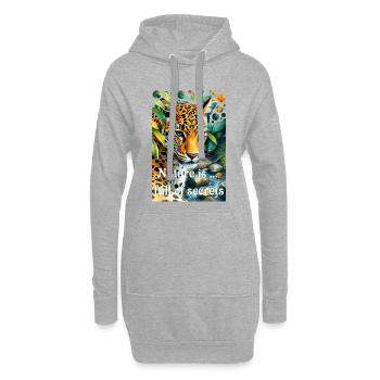 Leopard im Dschungel Natur ist voller Geheimnisse - Hoodie-Kleid - Grau meliert - Vorne