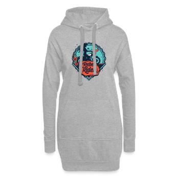 Rebel Rider - Sweat-shirt à capuche long Femme - gris chiné - Devant