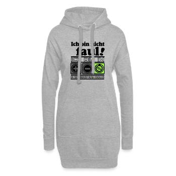 Fun Party Spruch Statement Shirt ,Energiesparmodus - Hoodie-Kleid - Grau meliert - Vorne