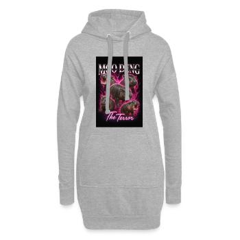 Muh Deng: Der Schrecken - Hoodie-Kleid - Grau meliert - Vorne