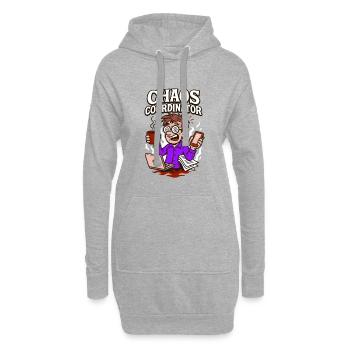 Chaos im Griff – irgendwie. - Hoodie-Kleid - Grau meliert - Vorne