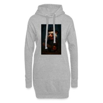 Mr.M - Hoodie-Kleid - Grau meliert - Vorne