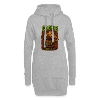 Keks-Zombie Monster - Hoodie-Kleid - Grau meliert - Vorne