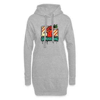 Conception de signe de main d’allée de légumes - Sweat-shirt à capuche long Femme - gris chiné - Devant