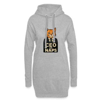 CEO of Naps - Hoodie-Kleid - Grau meliert - Vorne