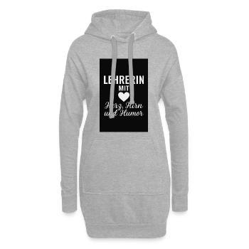 Teacher with Heart, Brain & Humor – Gift Idea - Hoodie Dress - heather grey - Front