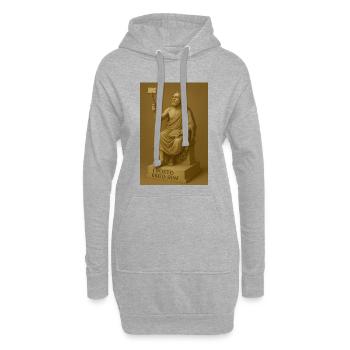 Antike Philosophie Selfie Statue - Hoodie-Kleid - Grau meliert - Vorne