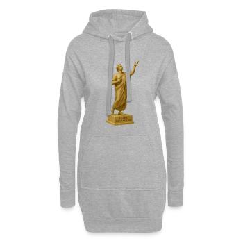 Statue d’art de l’espoir céleste - Sweat-shirt à capuche long Femme - gris chiné - Devant
