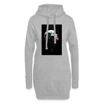 MAD-MND: Reality Fails - Hoodie-Kleid - Grau meliert - Vorne