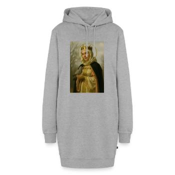 Heilige Olga von Kiew mit Taube und Krone - Hoodie-Kleid - Grau meliert - Vorne