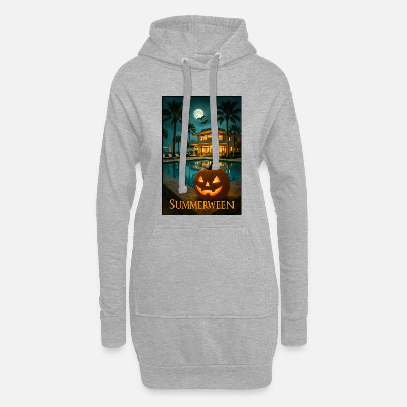 Sommerween - Hoodie-Kleid - Grau meliert