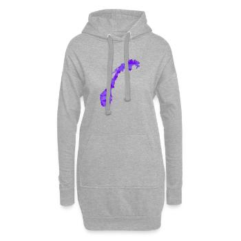 Norvège - Norvège - Norvège - Drapeau - Scandinavie - Sweat-shirt à capuche long Femme - gris chiné - Devant