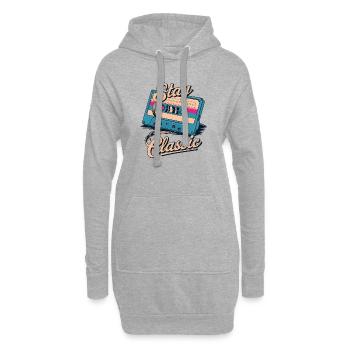 Kassettenband Stay Klassische Illustration - Hoodie-Kleid - Grau meliert - Vorne
