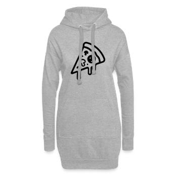 Pizza Stück Icon - Hoodie-Kleid - Grau meliert - Vorne