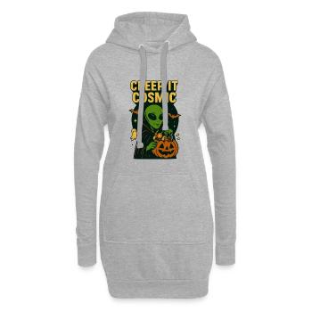 Alien Vampir T-Shirt – Creep It Cosmic - Hoodie-Kleid - Grau meliert - Vorne