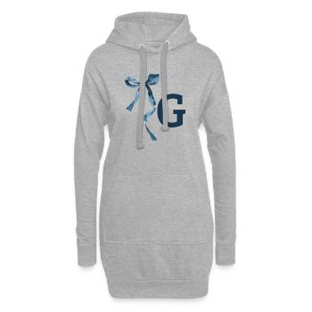 Monogramm g Geschenkidee - Hoodie-Kleid - Grau meliert - Vorne