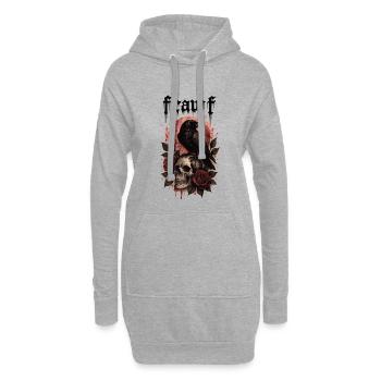 F Caw F Krähe Halloween T-Shirt - Hoodie-Kleid - Grau meliert - Vorne