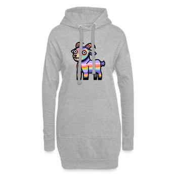 Chèvre de montagne Halloween Bande dessinée drôle - Sweat-shirt à capuche long Femme - gris chiné - Devant