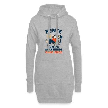 La retraite - enfin un week-end sans fin - Sweat-shirt à capuche long Femme - gris chiné - Devant
