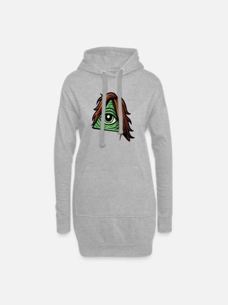 Haariminati – Le secret le plus poilu - Sweat-shirt à capuche long Femme - gris chiné