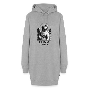 Luna Ascendant – White Edition - Hoodie-Kleid - Grau meliert - Vorne