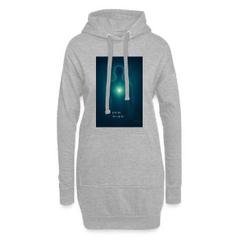 Words from the Silence - Hoodie-Kleid - Grau meliert - Vorne