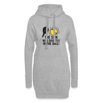 der Ball lag in der Sonne ... Padel-Tennis - Hoodie-Kleid - Grau meliert - Vorne