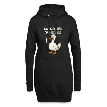 Gans Schön Scheiße - Hoodie-Kleid - Schwarz - Vorne