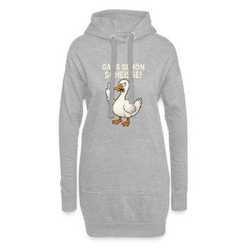 Gans Schön Scheiße - Hoodie-Kleid - Grau meliert - Vorne