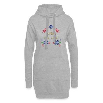 Danke für Alles  - Hoodie-Kleid - Grau meliert - Vorne