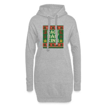 Rage Bait King Hässlicher Pulloverstil, lustiges Meme - Hoodie-Kleid - Grau meliert - Vorne