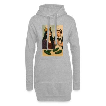 Ambiance reine - Sweat-shirt à capuche long Femme - gris chiné - Devant