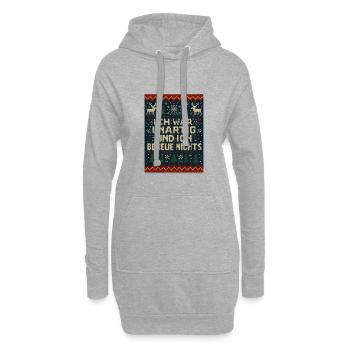 Noël Vilain Noël Dicton coquin - Sweat-shirt à capuche long Femme - gris chiné - Devant