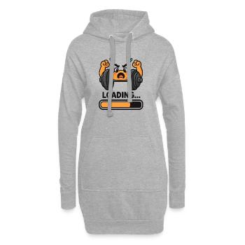 Ladender Kraftlift Cartoon - Hoodie-Kleid - Grau meliert - Vorne