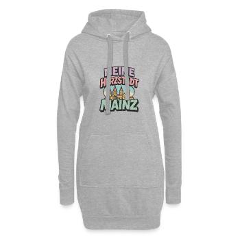 Mainz Herzstadt  - Hoodie-Kleid - Grau meliert - Vorne