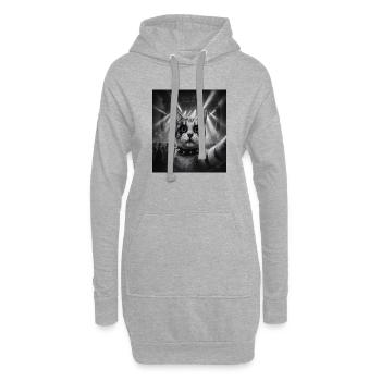 Musique de chat, Heavy Metal Idées de cadeau de chats drôle. - Sweat-shirt à capuche long Femme - gris chiné - Devant