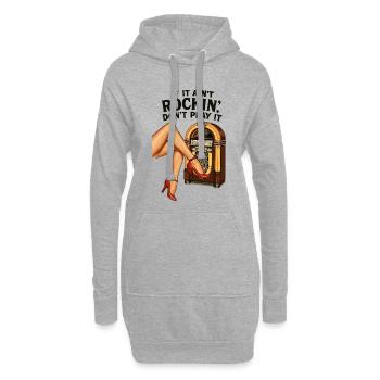 Rockabilly des années 50 Talons Épinglés Jambes Épinglées Jukebox Rétro - Sweat-shirt à capuche long Femme - gris chiné - Devant