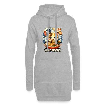 Ramen Neko Send Noods - Hoodie-Kleid - Grau meliert - Vorne