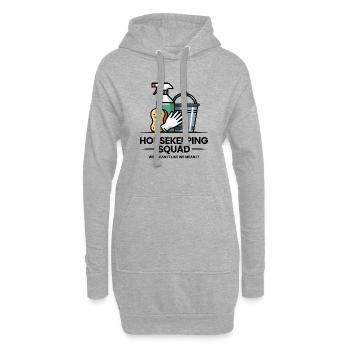 Lustiges Putzen Design - Hoodie-Kleid - Grau meliert - Vorne