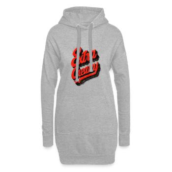 Extra Creamy Retro Schriftzug - Hoodie-Kleid - Grau meliert - Vorne