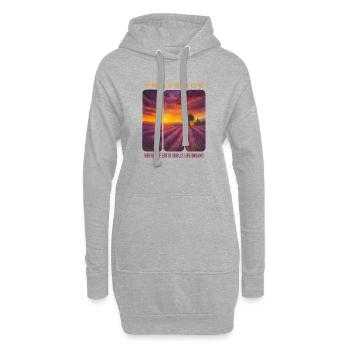 Lavendel-Provence - Hoodie-Kleid - Grau meliert - Vorne