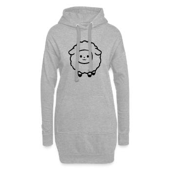 Mouton mouton agneau - Sweat-shirt à capuche long Femme - gris chiné - Devant