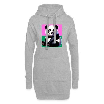 Panda - Hoodie-Kleid - Grau meliert - Vorne