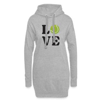 Tennis-Liebhaber - Hoodie-Kleid - Grau meliert - Vorne