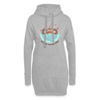 We Otter Love Each Other Wortspiel - Hoodie-Kleid - Grau meliert - Vorne