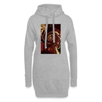 Abstrakt Deutschland Fluid Art Teil 1. - Hoodie-Kleid - Grau meliert - Vorne