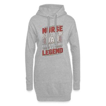 Éducateur infirmier Papa L’idole L’instructeur infirmier - Sweat-shirt à capuche long Femme - gris chiné - Devant